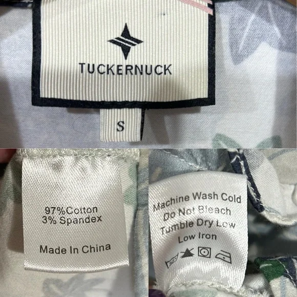 Tuckernuck Royal Shirtdress Coastal Preppy Province Breeze Floral Print Blue S - Picture 8 of 15